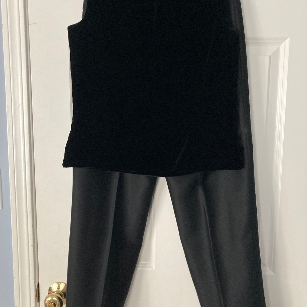 Ann Taylor velvet top and satin pants